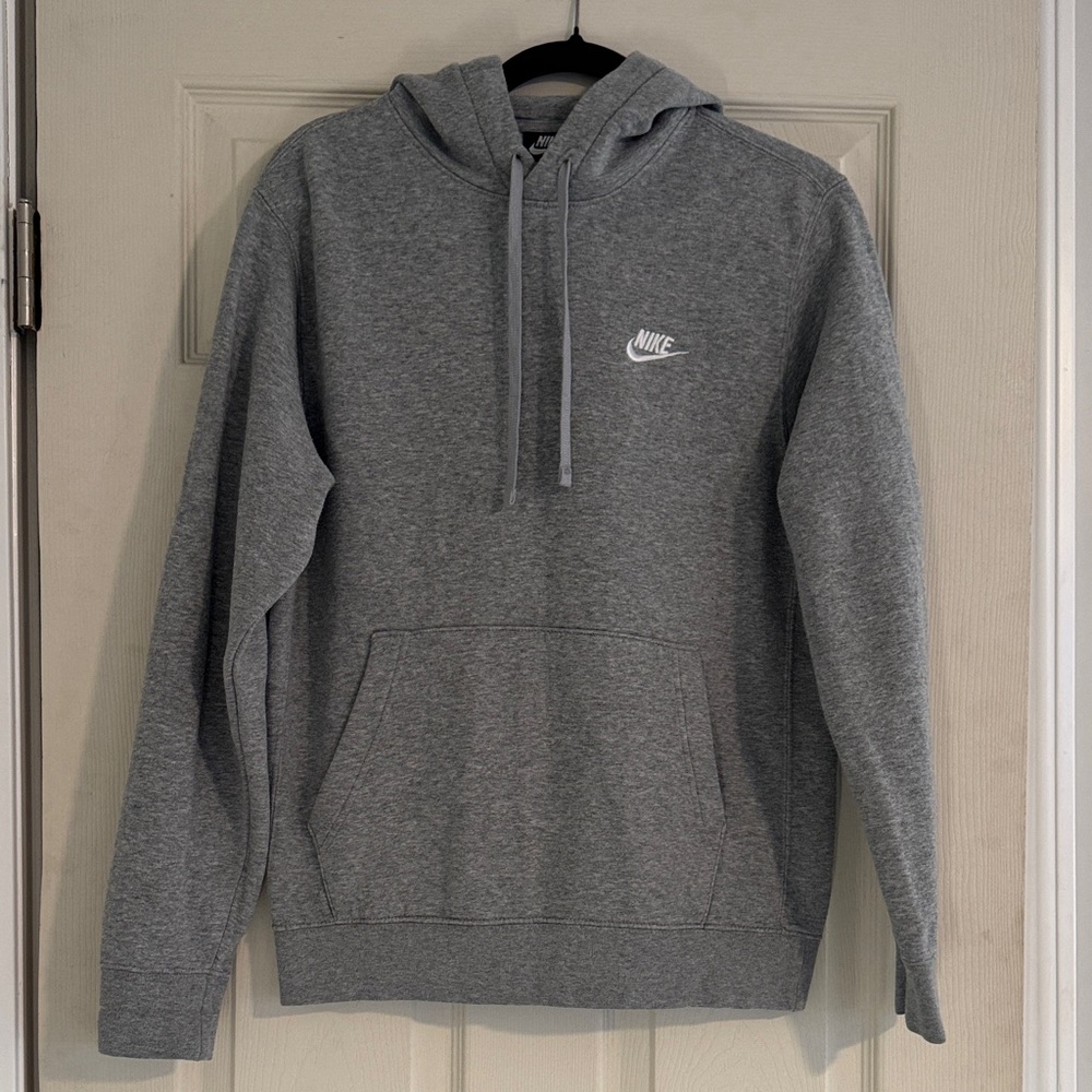 Nike Gray Women's Pullover Hoodie with Small Swoosh